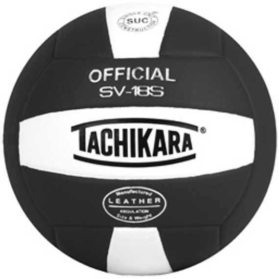 Tachikara Sv18s Composite Leather Volleyball - Black/white