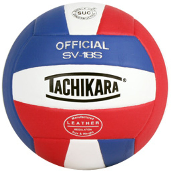 Tachikara Sv18s Composite Leather Volleyball - Red/white/blue