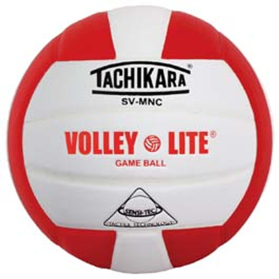 Tachikara Svmnc Volley-lite Training Volleyball - Cardinal/white