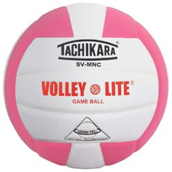 Tachikara Svmnc Volley-lite Training Volleyball - Pink/white
