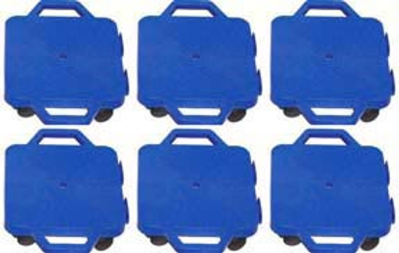 Connect-a-scooters (nylon Casters) - 16" (set Of 6 Blue)