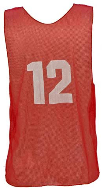 Numbered Micro Mesh Vests (youth) - Red