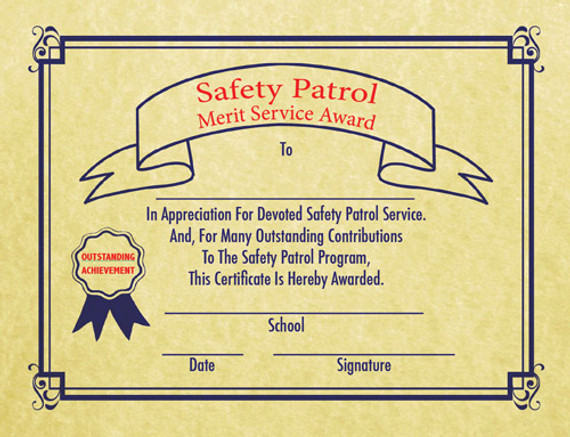 Safety Patrol Merit Service Award
