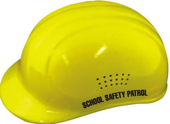 Yellow Crossing Guard Helmet W/ Label