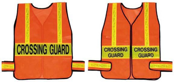 Crossing Guard Vest - Orange W/ Lime (x-large)