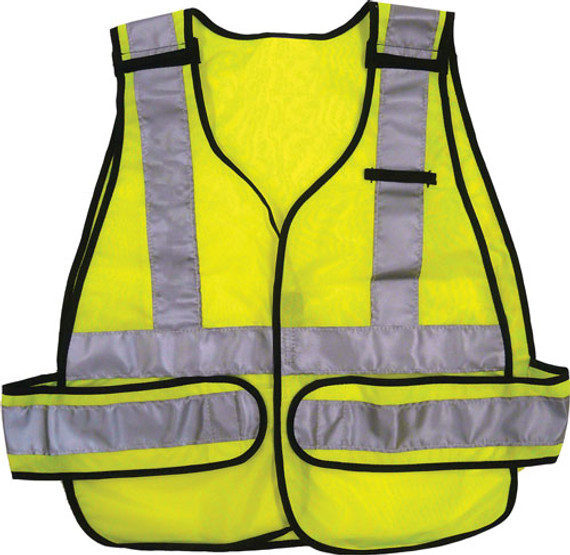 Ansi 5-point Break-away Safety Vest - Lime Green