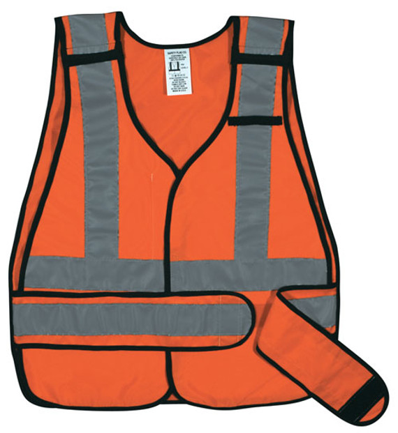 Ansi 5-point Break-away Safety Vest - Orange