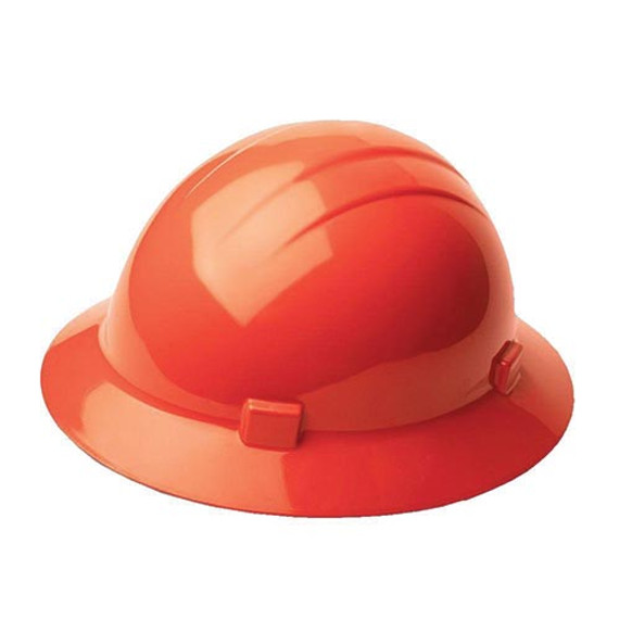 Full Brim Hard Safety Helmet - Hi-viz Orange