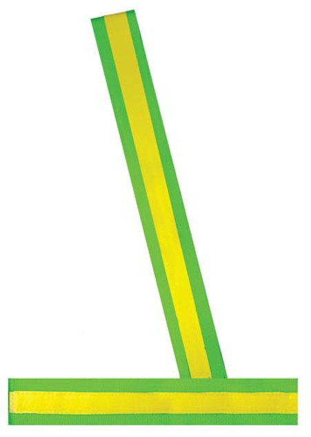 Lime Green Hi-viz Safety Patrol Belt W/ Yellow Stripe - Sm