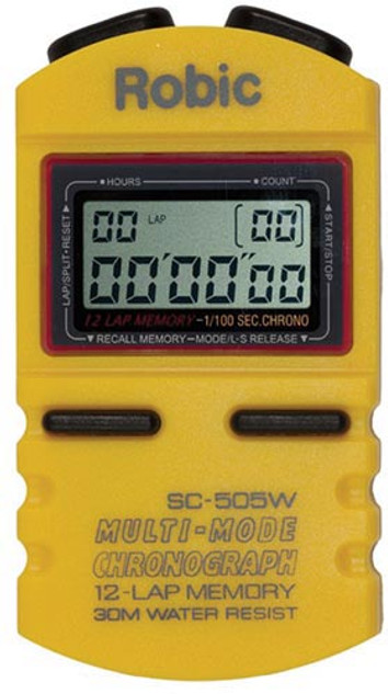 Robic Sc505w 12 Memory Timer - Yellow