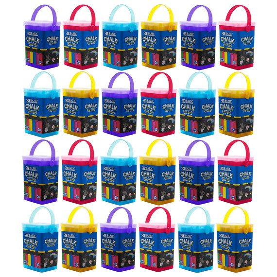 Color Chalk, 20 Per Bucket, 24 Buckets