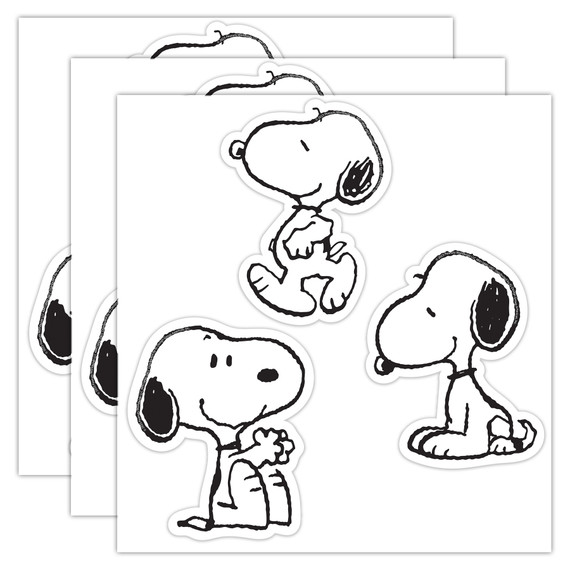 Peanuts Snoopy Assorted Paper Cut-Outs, 36 Per Pack, 3 Packs