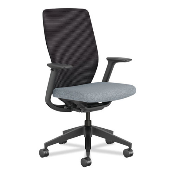 Flexion Mesh Back Task Chair, Supports Up To 300 Lb, 14.81" To 19.7" Seat Height, Black/basalt