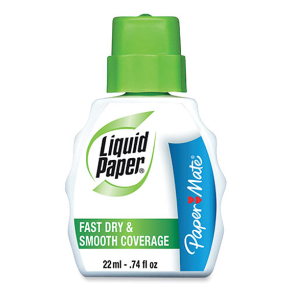 Fast Dry Correction Fluid, 22 Ml Bottle, White, Dozen - PAP5640115K