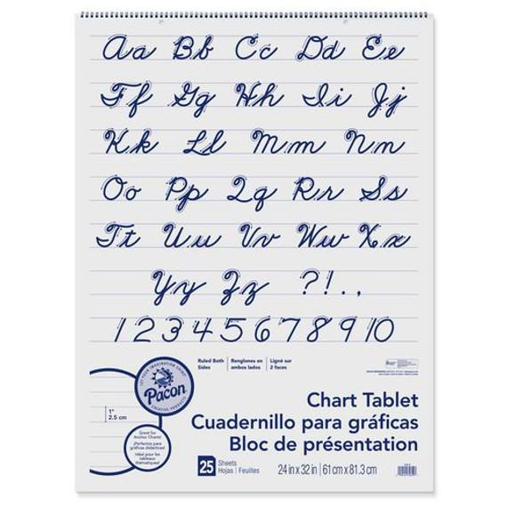 Chart Tablets, Presentation Format (1" Rule), 24 X 32, White, 25 Sheets, 12/carton