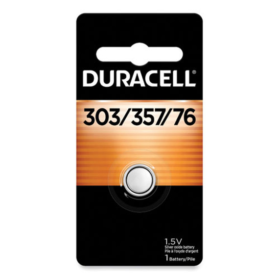 Button Cell Battery, 303/357, 1.5 V, 6/box - DURD303357BX