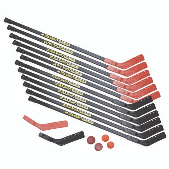 Ultra Shaft Hockey Set, Twelve 47' Hockey Sticks/two Pucks/two Balls/two Extra Blades