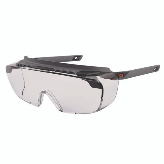 Skullerz Osmin Safety Glasses, Matte Black Polycarbonate Frame, Clear Polycarbonate Lens