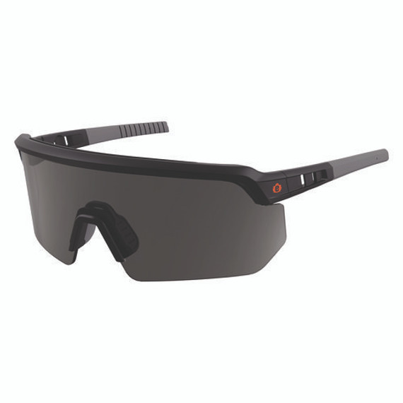 Skullerz Aegir Safety Glasses, Matte Black Nylon Impact Frame, Smoke Polycarbonate Lens