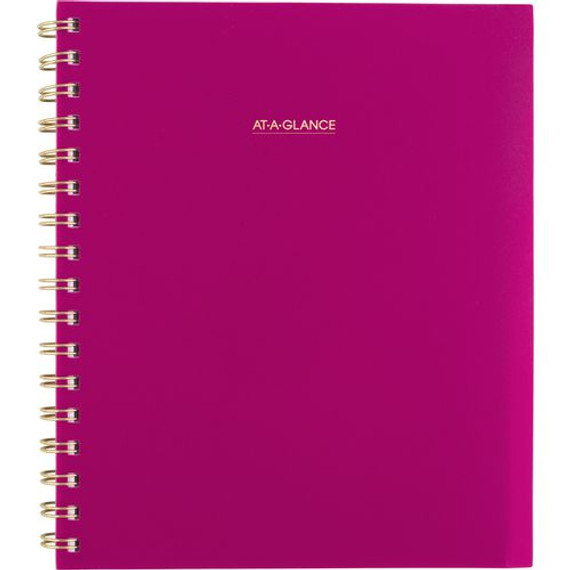 Harmony Weekly/monthly Poly Planner, 8.88 X 7.69, Purple/gold Cover, 13-month (jan To Jan): 2025 To 2026