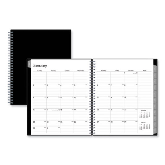 Enterprise Monthly Planner, 10 X 8, Black Cover, 12-month (jan To Dec): 2025