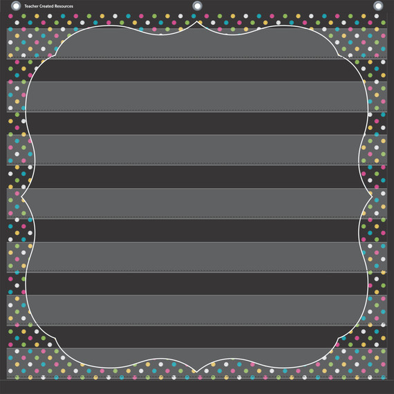 Chalkboard Brights 7 Pocket Chart (28" x 28")