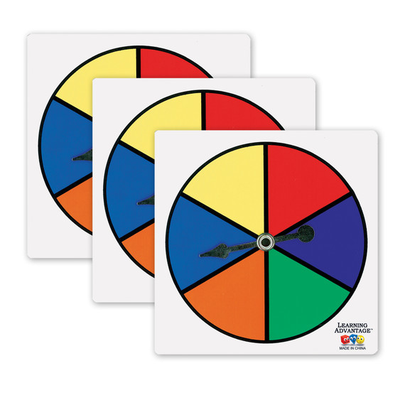 Six-Color Spinners - 5 Per Set - 3 Sets
