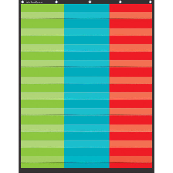 3 Column Pocket Chart, 34" x 44"