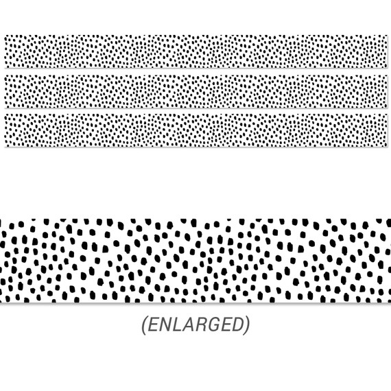 Black Messy Dots EZ Border, 48 Feet Per Pack, 3 Packs