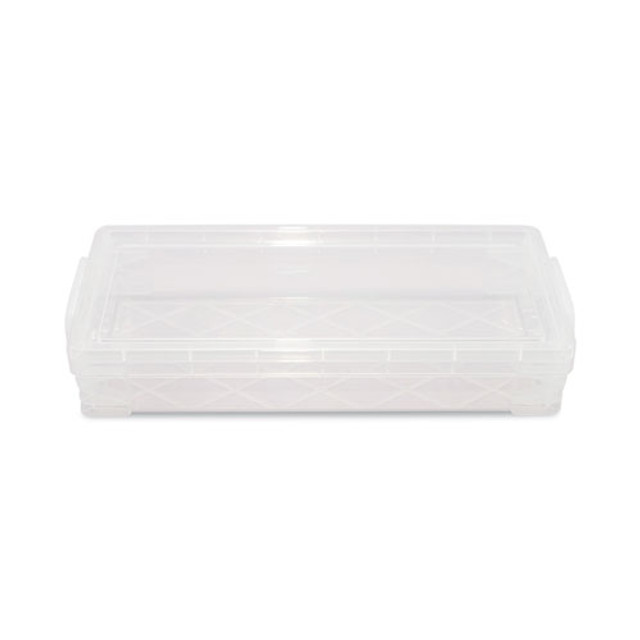 Super Stacker Pencil Box, Plastic, 8.25 X 3.75 X 1.5, Clear