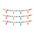 Colorful Pom-Poms and Tassels Garland, Pack of 3