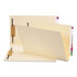 End Tab W-fold Fastener Folders With Reinforced Tabs, 1.5" Expansion, 2 Fasteners, Legal Size, Manila, 50/box