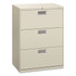 Brigade 600 Series Lateral File, 3 Legal/letter-size File Drawers, Light Gray, 30" X 18" X 39.13"