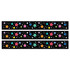 Star Bright Colorful Stars on Black EZ Border, 48 Feet Per Pack, 3 Packs