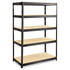 Boltless Steel/particleboard Shelving, Five-shelf, 48w X 24d X 72h, Black