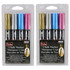 Bistro Chalk Markers, Chisel Tip, Silver, Gold, Blue, Red, 4 Per Pack, 2 Packs