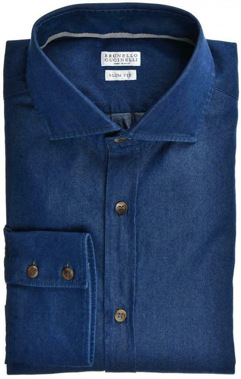 brunello cucinelli denim shirt