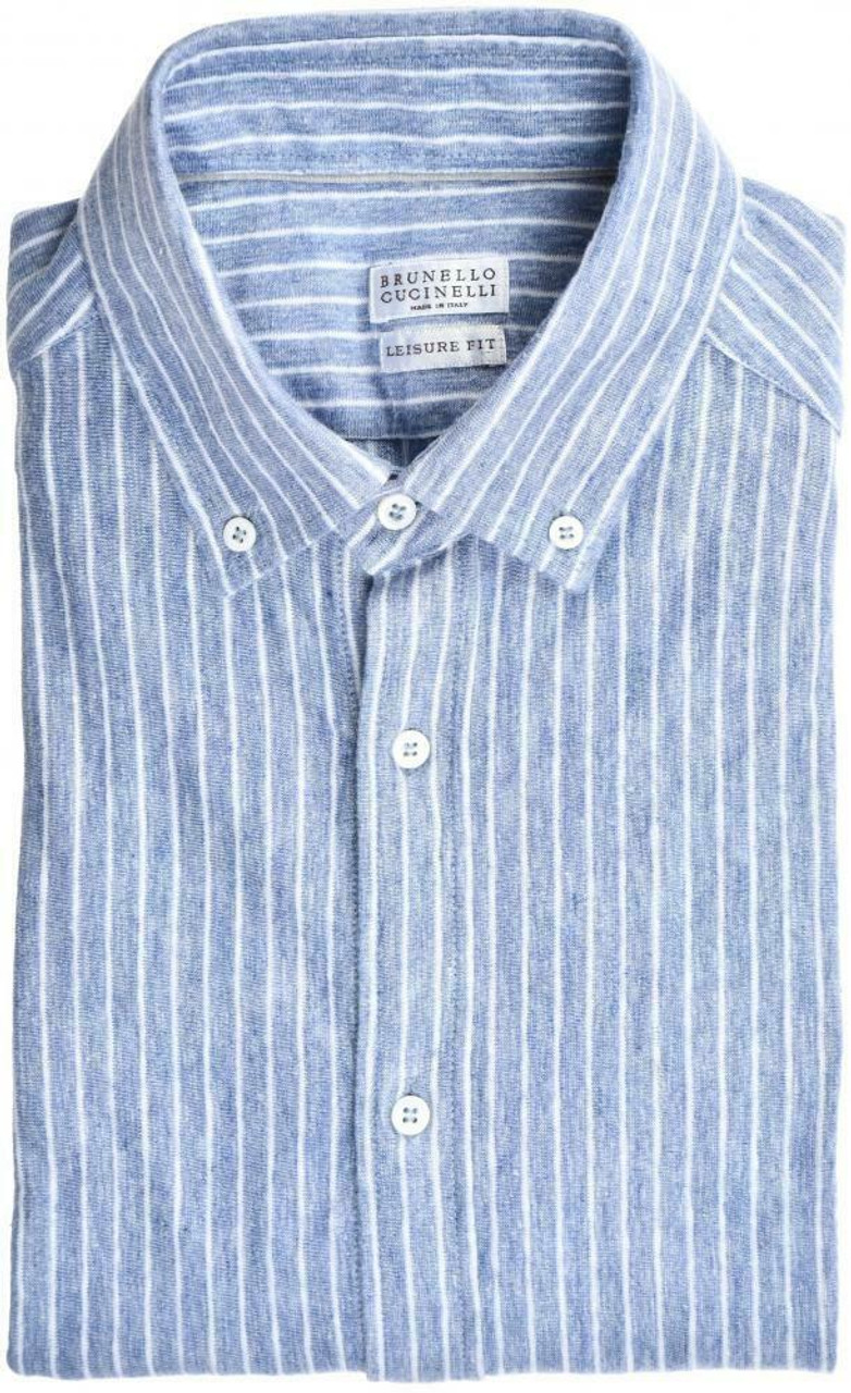 Tシャツ・カットソー BRUNELLO CUCINELLI Brunello Cucinelli Shirts Light Blue Men's casual t-shirts & polo shirts | Brunello Cucinelli