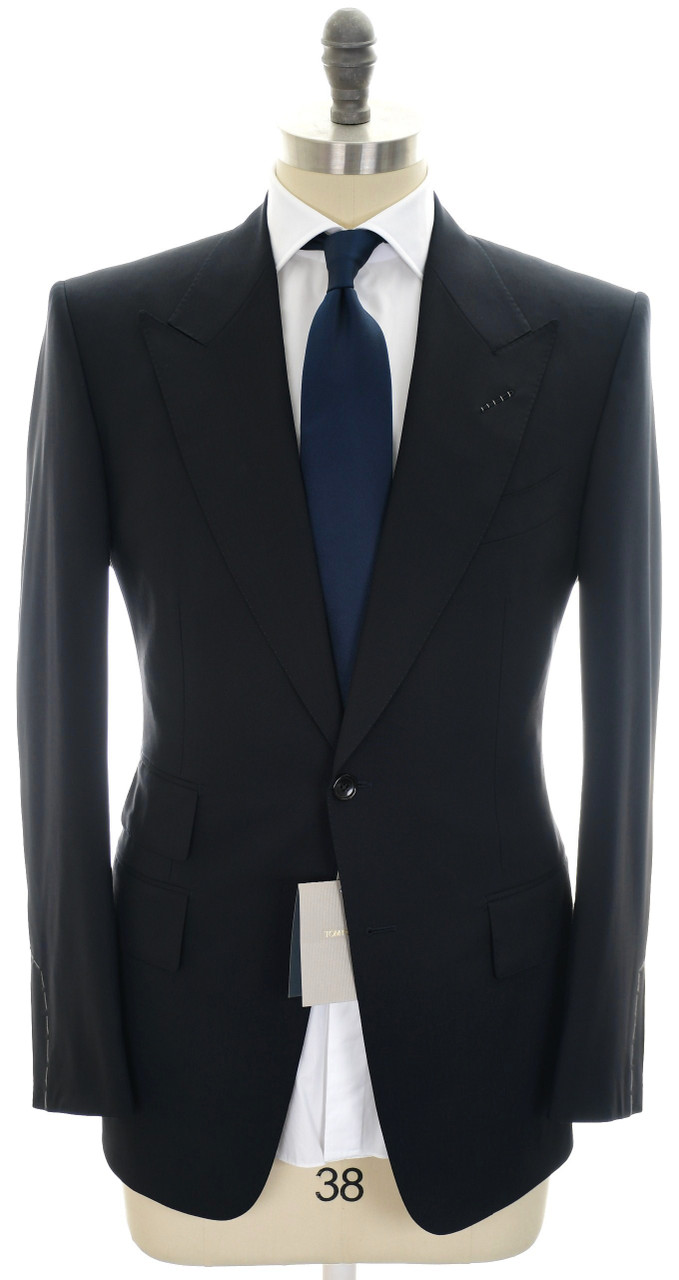 Tom Ford Windsor Suit Wool Size 38 Midnight Navy Blue