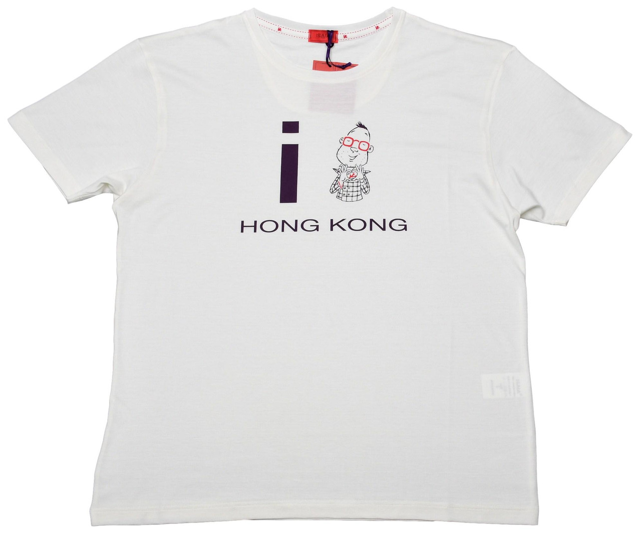 Andre steder efterår Nedrustning Isaia Love Hong Kong T-Shirt Superfine Cotton Jersey Size Small Off White