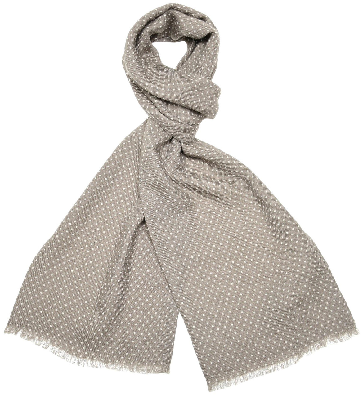 Tom Ford Scarf Cashmere Blend Brown Dot
