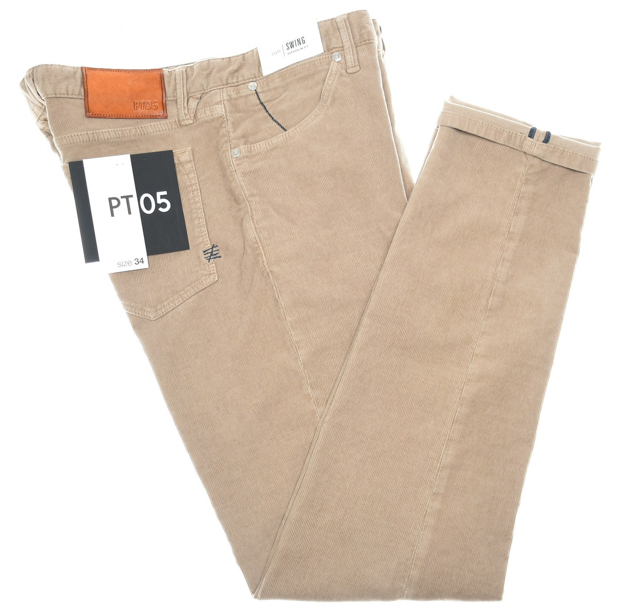 PT Torino Swing 5 Pocket Pants Jeans Corduroy Brown