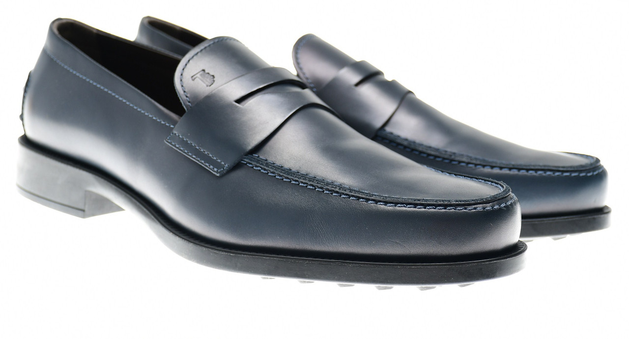 Shoes Loafers Boston Gomma Leather Blue