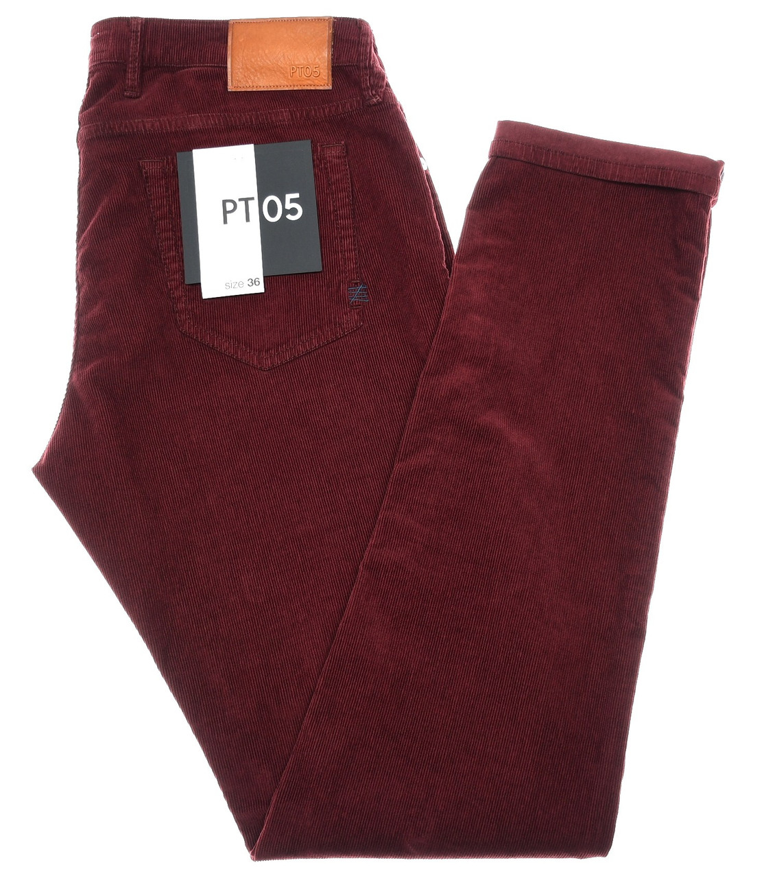 PT Torino Swing 5 Pocket Pants Jeans Corduroy Burgundy