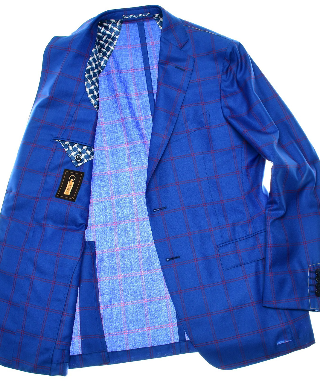 Zilli Sport Coat Blue Windowpane