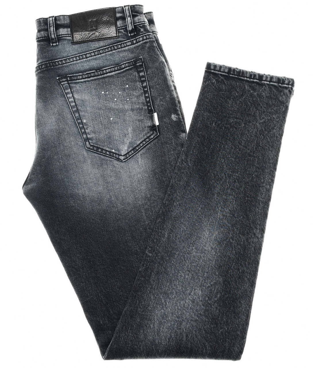 PT Torino Jeans Stretch Denim Swing Black Faded and Paint Stained