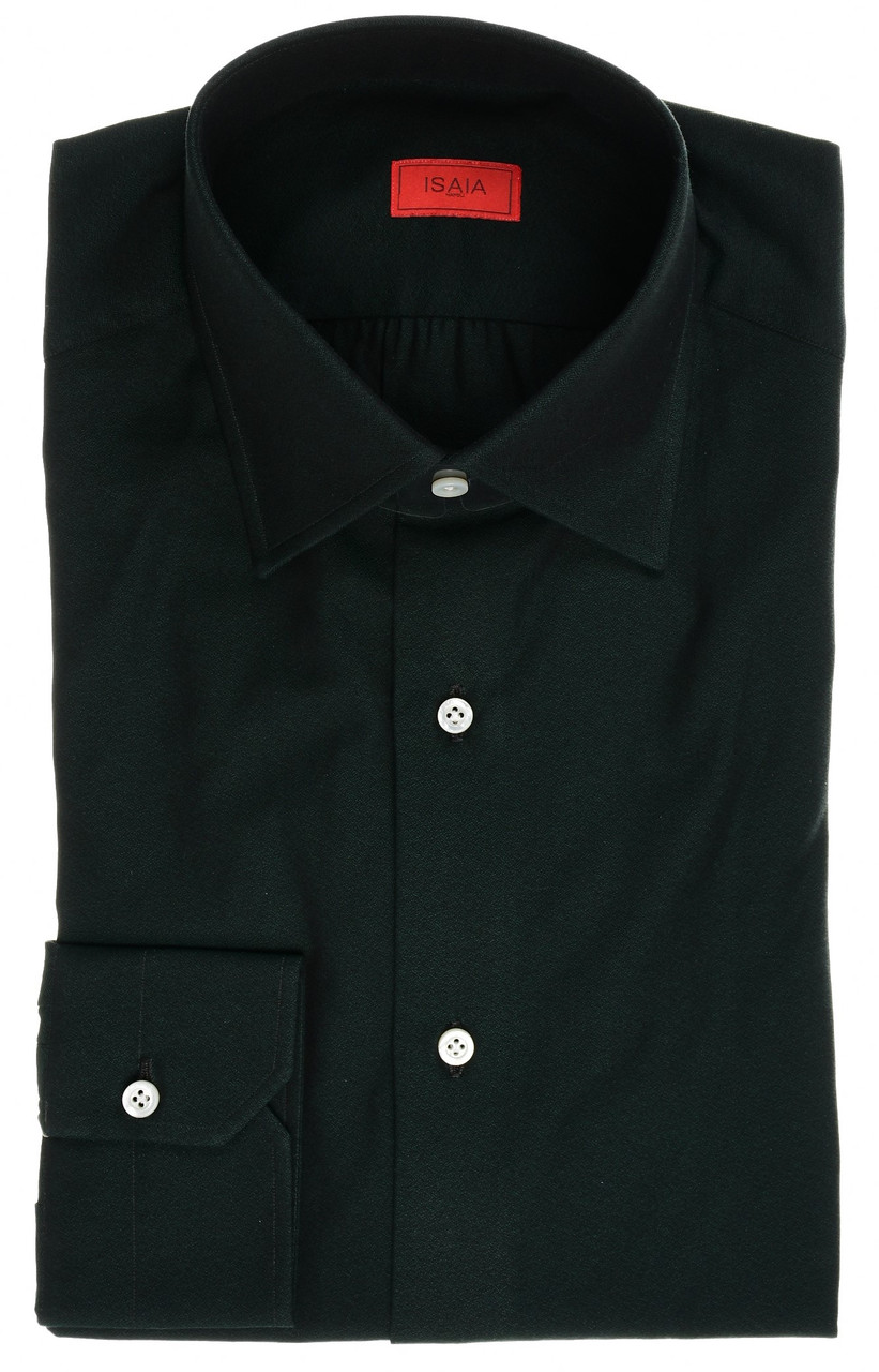 slim fit dress slacks Marquis Slim Fit Dress Shirt Forest Green Cotton/Poly 16/16.5-34/35 Men's Button-Down Easy Care Wrinkle Resistant main image 1