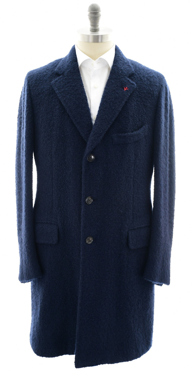 Isaia Portofino Coat Size 44 Blue 06OT0187