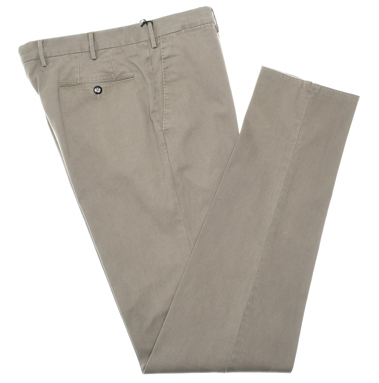 PT Torino Pants Slim Fit Cotton Stretch Twill Brown