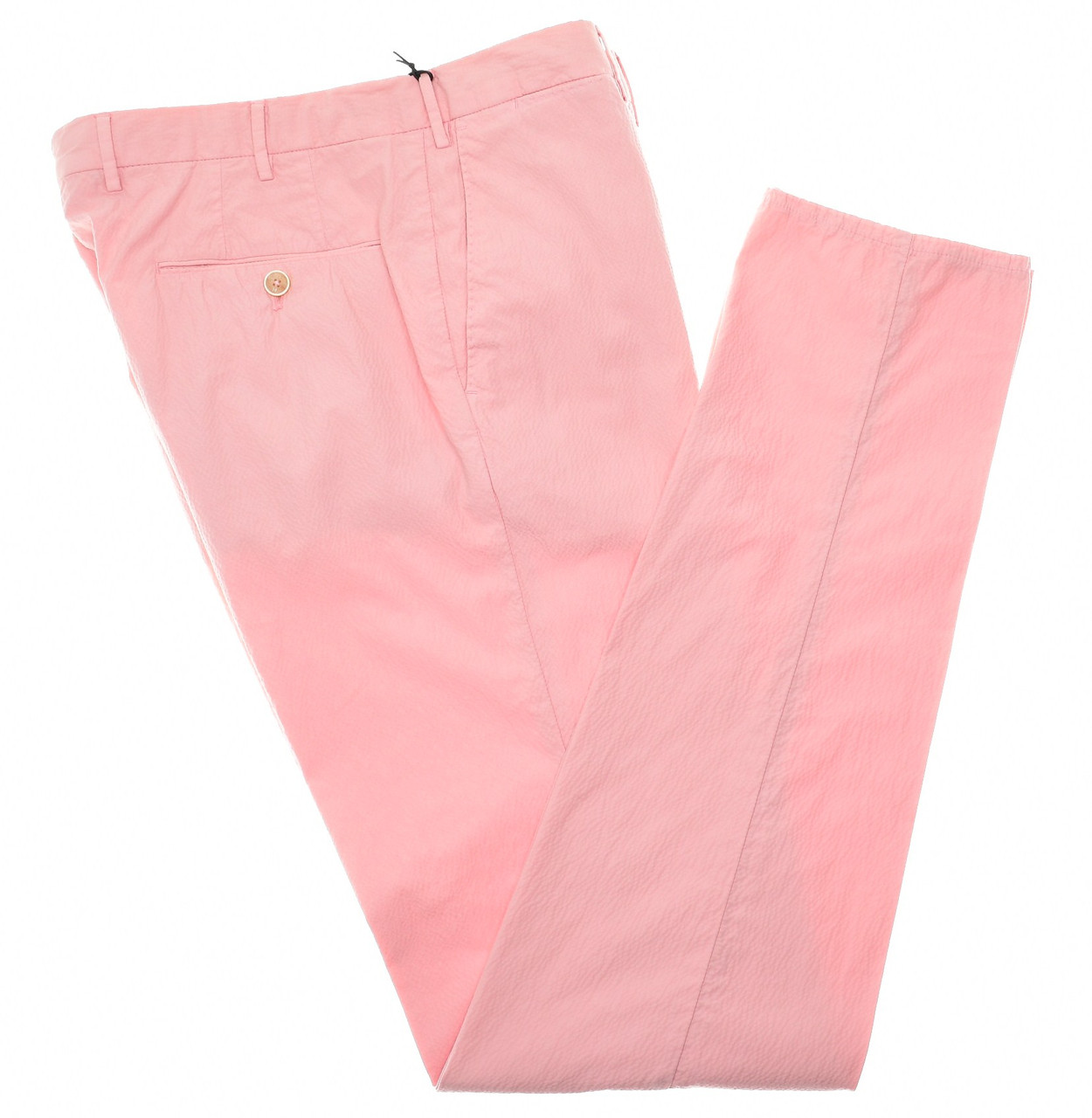 PT Torino Pants Super Slim Fit Cotton Stretch Pink Seersucker